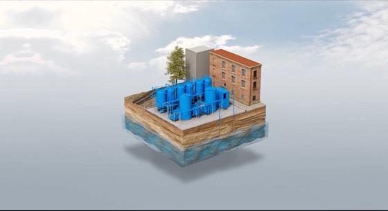 3D Rendering einer Wasseraufbereitung